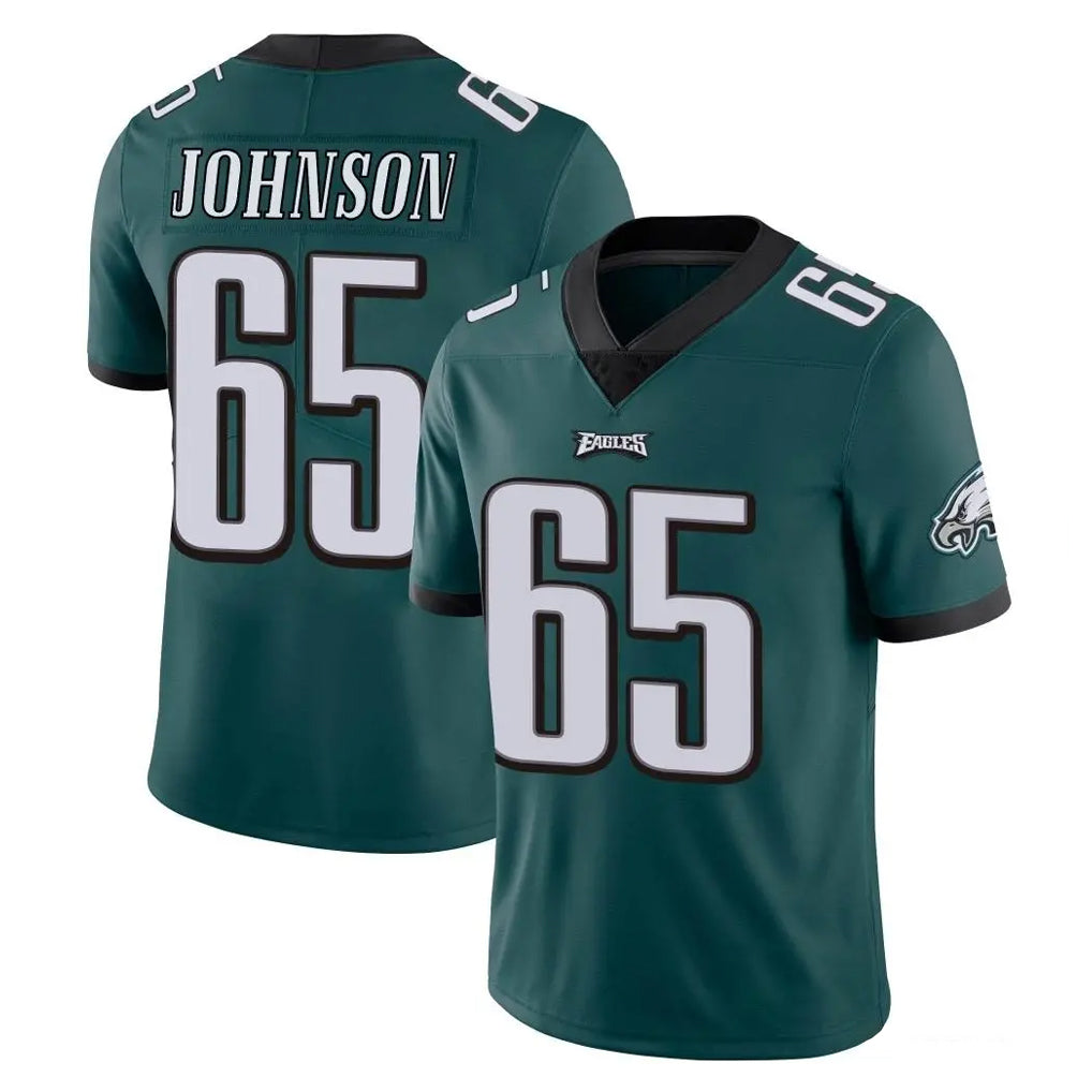 P.Eagles #65 Lane Johnson Player Team Color Green Vapor Untouchable Home Game Edoa Stitched Jerseys