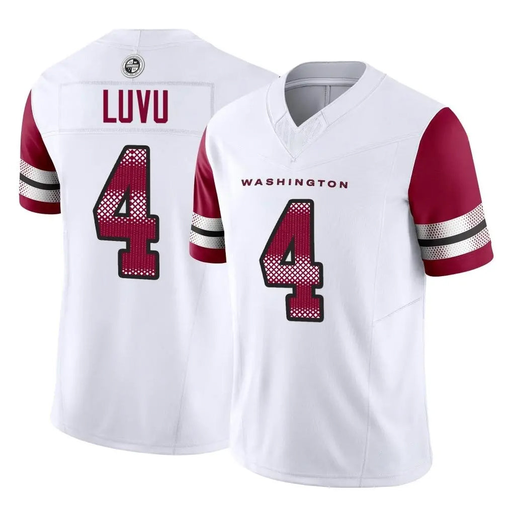 W.Commanders #4 Frankie Luvu Player White Vapor F.U.S.E. Limited Home Game Edoa Stitched Jerseys