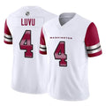 W.Commanders #4 Frankie Luvu Player White Vapor F.U.S.E. Limited Home Game Edoa Stitched Jerseys