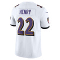 B.Ravens #22 Derrick Henry Player White Vapor F.U.S.E. Limited Game Home Edoa Stitched Jerseys