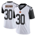 C.Bengals #30 Chase Brown Player White Color Rush Vapor Untouchable Limted Home Game Edoa Stitched Jerseys
