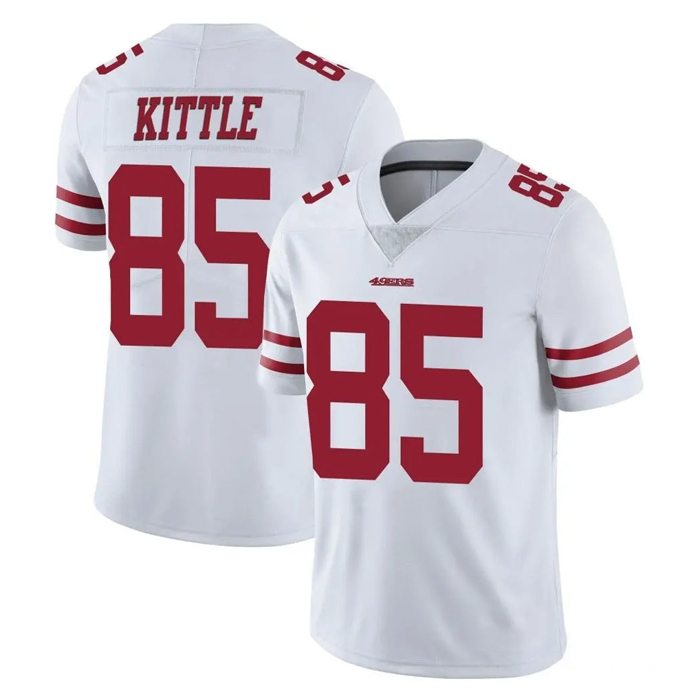 SF.49ers #85 George Kittle Player White Limited Vapor Untouchable Home Game Edoa Stitched Jerseys