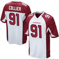 A.Cardinals #91 L.J. Collier Player White Game Edoa Stitched Jerseys