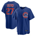 C.Cubs #27 Seiya Suzuki Player Royal Home Game Edoa Stitched Jerseys