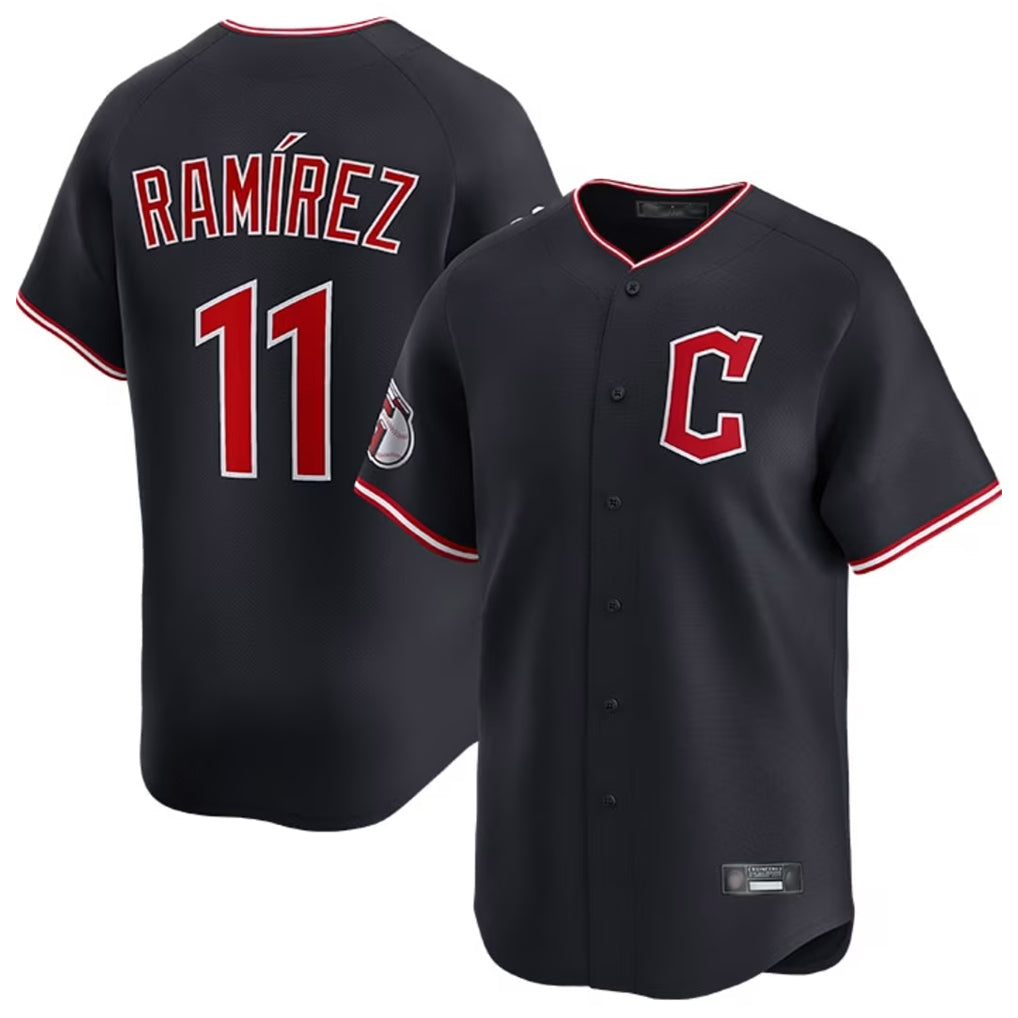C.Guardians #11 Jose Ramirez Player Navy Limited Home Edoa Stitched Jerseys