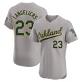 Athletics #23 Shea Langeliers Player Gray Road Limited Elite Home Game Edoa Stitched Jerseys