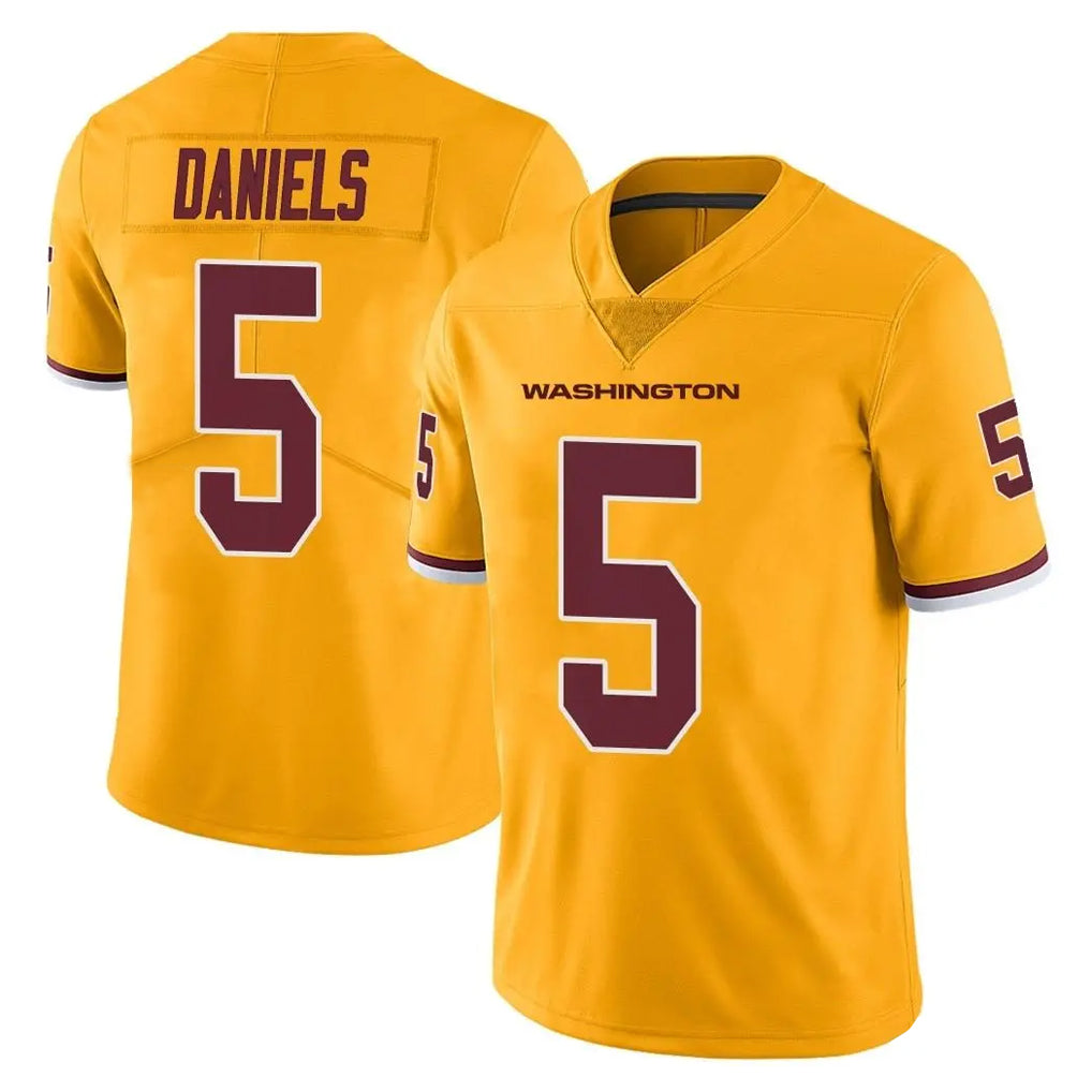 W.Commanders #5 Jayden Daniels Player Gold Limited Color Rush Home Game Edoa Stitched Jerseys