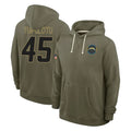LA.Chargers #45 Tuli Tuipulotu Player Olive Salute to Service Pullover Hoodies Limited Edoa Stitched Jerseys