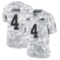 B.Bills #4 James Cook III Player Arctic Camo Salute to Service Limited Edoa Stitched Jerseys