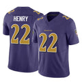 B.Ravens #22 Derrick Henry Player Purple Limited Home Game Edoa Stitched Jerseys