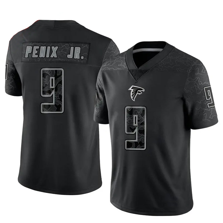 A.Falcons #9 Michael Penix Jr. Player Black RFLCTV Limited Edoa Stitched Jerseys
