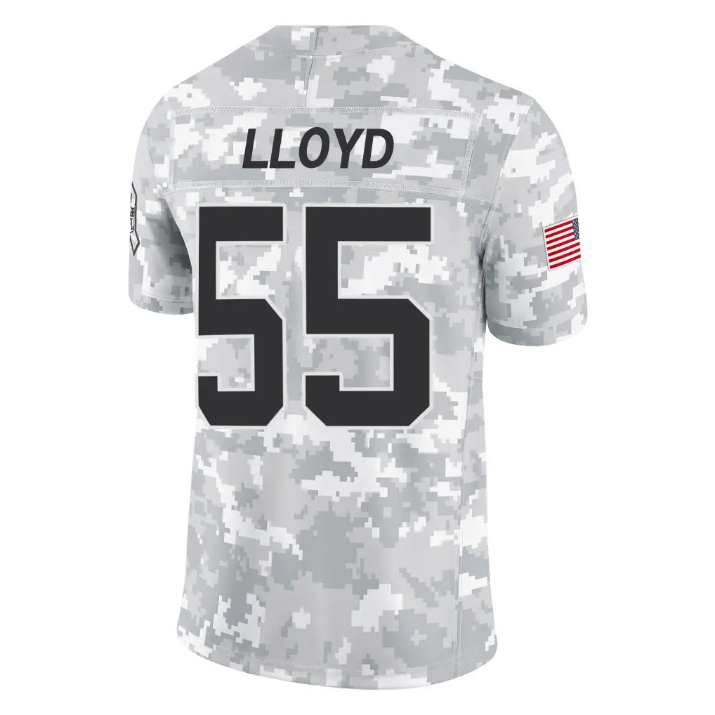 C.Panthers #55 Devin Lloyd Player Arctic Camo Salute to Service Limited Game Edoa Stitched Jerseys