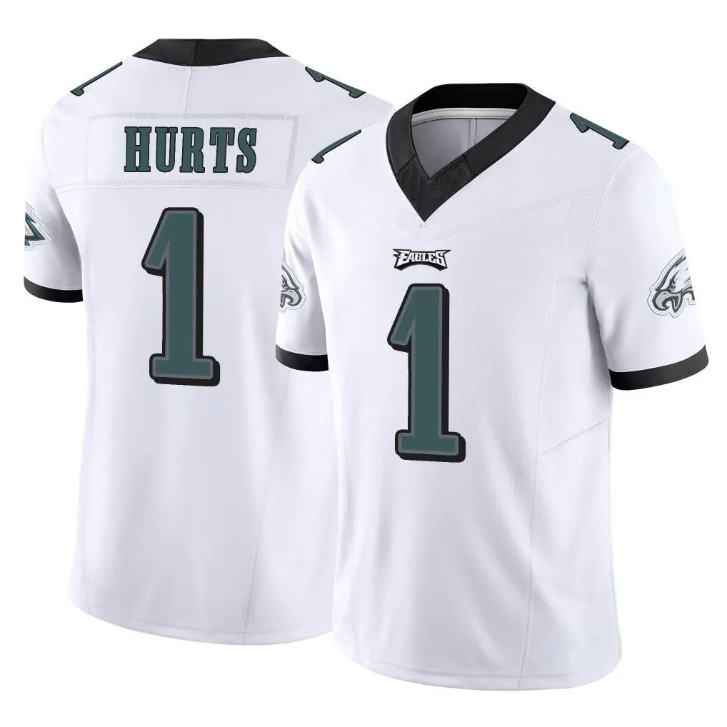 P.Eagles #1 Jalen Hurts Player White Limited Vapor F.U.S.E. Home Game Edoa Stitched Jerseys