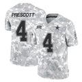 D.Cowboys #4 Dak Prescott Player Arctic Camo Salute to Service Limited Home Game Edoa Stitched Jerseys