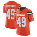 C.Browns #49 Carson Schwesinger Player Orange Alternate Vapor Untouchable Limited Home Game Edoa Stitched Jerseys