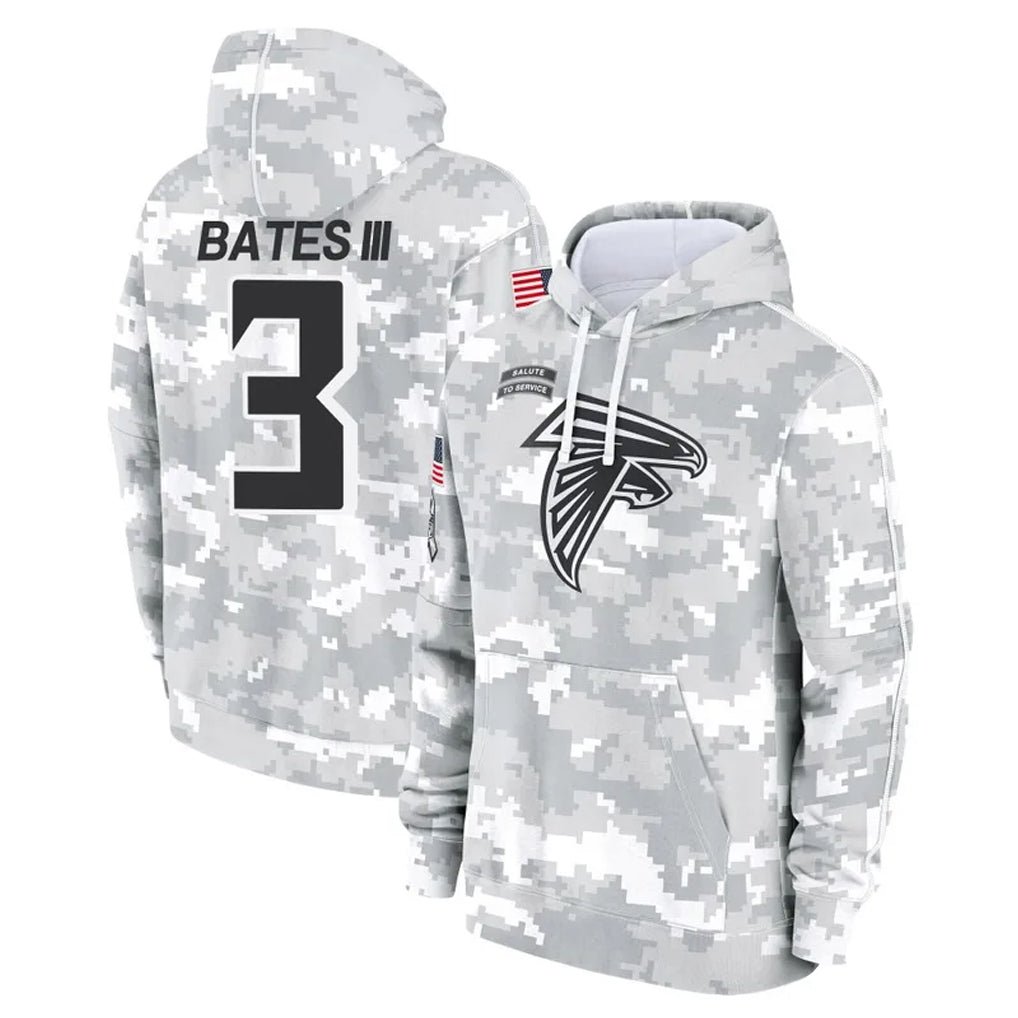 A.Falcons #3 Jessie Bates III Player Camo Arctic Salute to Service Hoodies Limited Edoa Stitched Jerseys