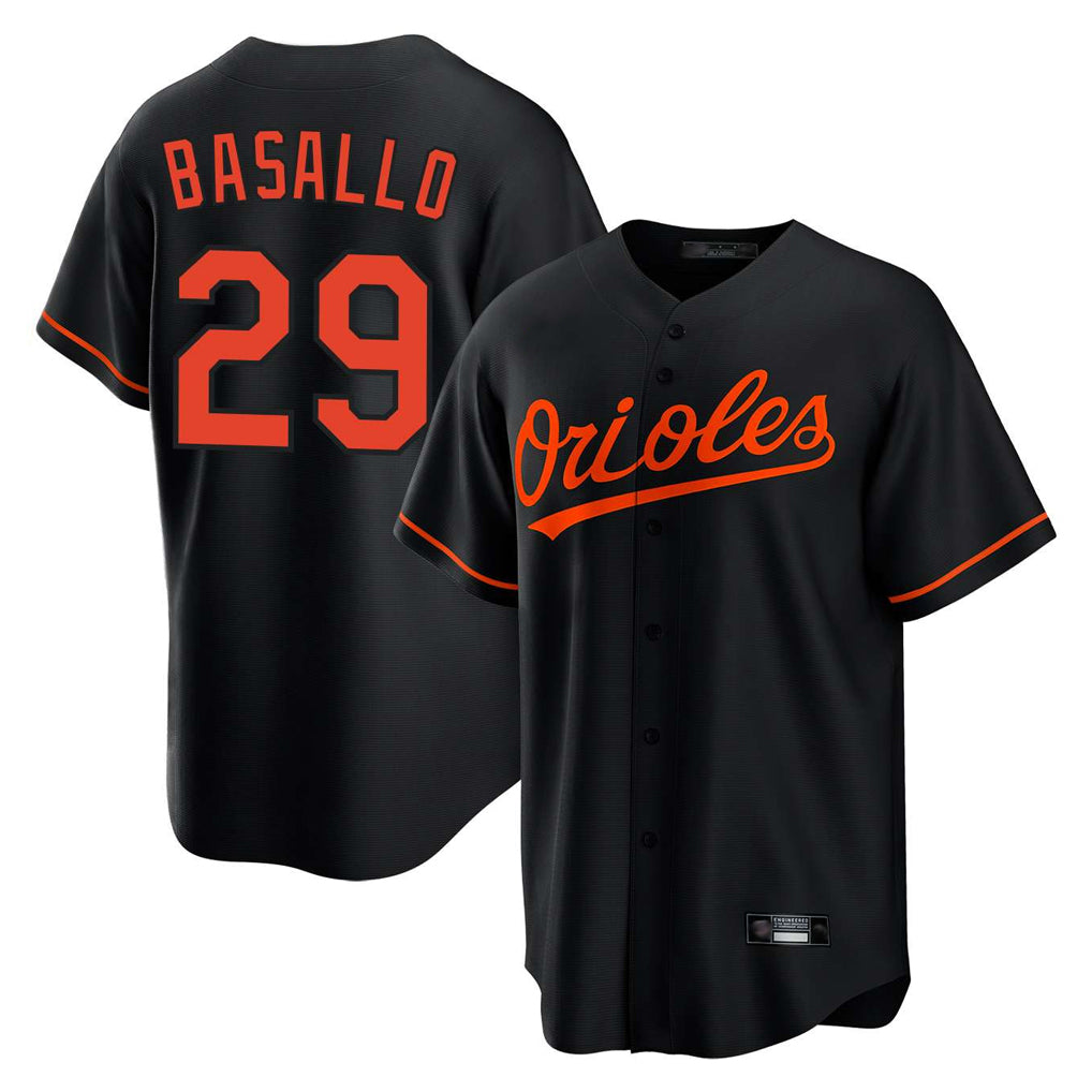 B.Orioles #29 Samuel Basallo Player Black Home Game Edoa Stitched Jerseys