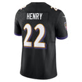 B.Ravens #22 Derrick Henry Player Black Vapor F.U.S.E. Limited Home Game Edoa Stitched Jerseys