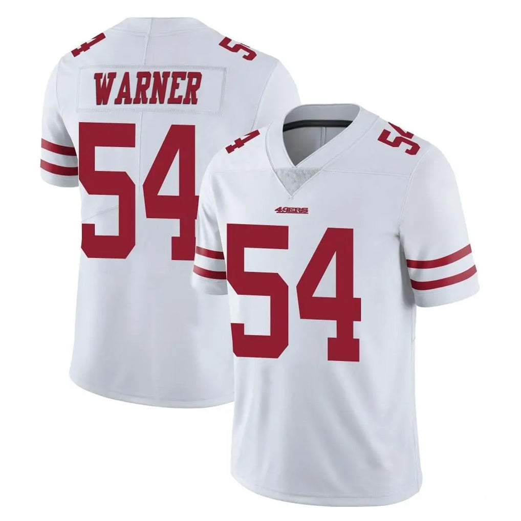 SF.49ers #54 Fred Warner Player White Limited Vapor Untouchable Home Game Edoa Stitched Jerseys