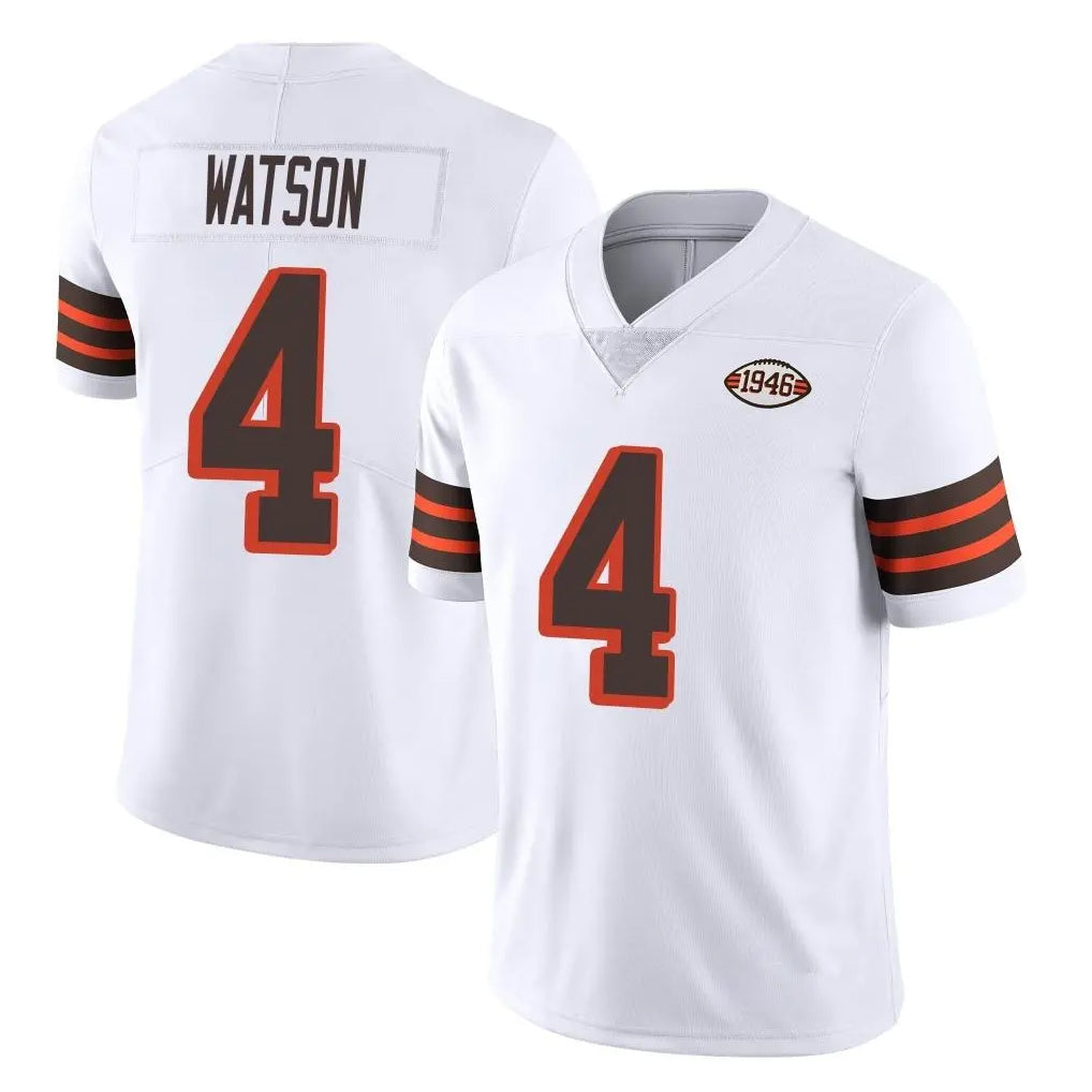 C.Browns #4 Deshaun Watson Player White Limited  Vapor 1946 Collection Alternate Game Edoa Stitched Jerseys