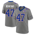 B.Bills #47 Christian Benford Player Gray Nickel City Home Game Edoa Stitched Jerseys
