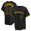 C.Rockies #15 Hunter Goodman Player Black Snake Skin City Home Game Edoa Stitched Jerseys