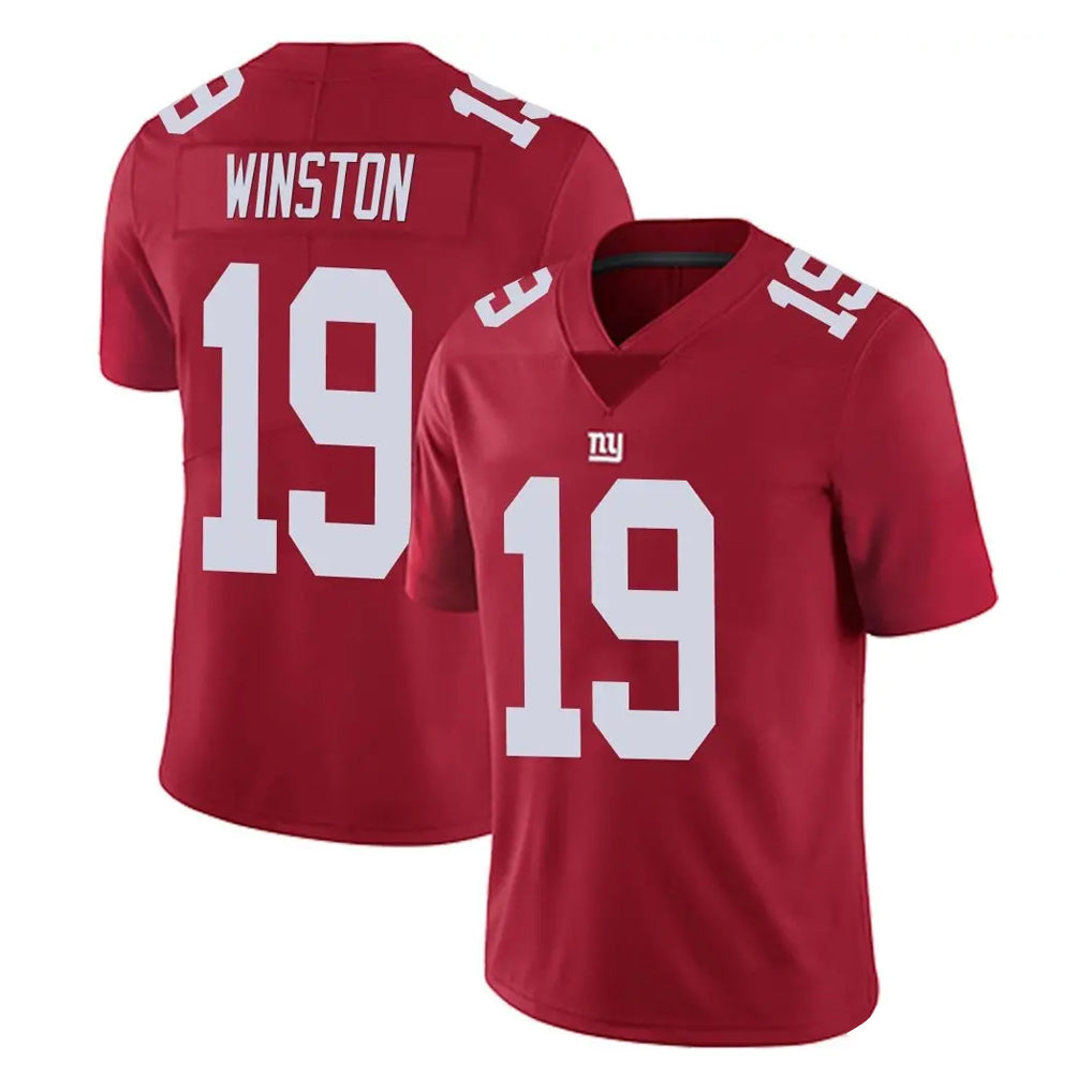 NY.Giants #19 Jameis Winston Player Red Limited Vapor Untouchable Home Game Edoa Stitched Jerseys
