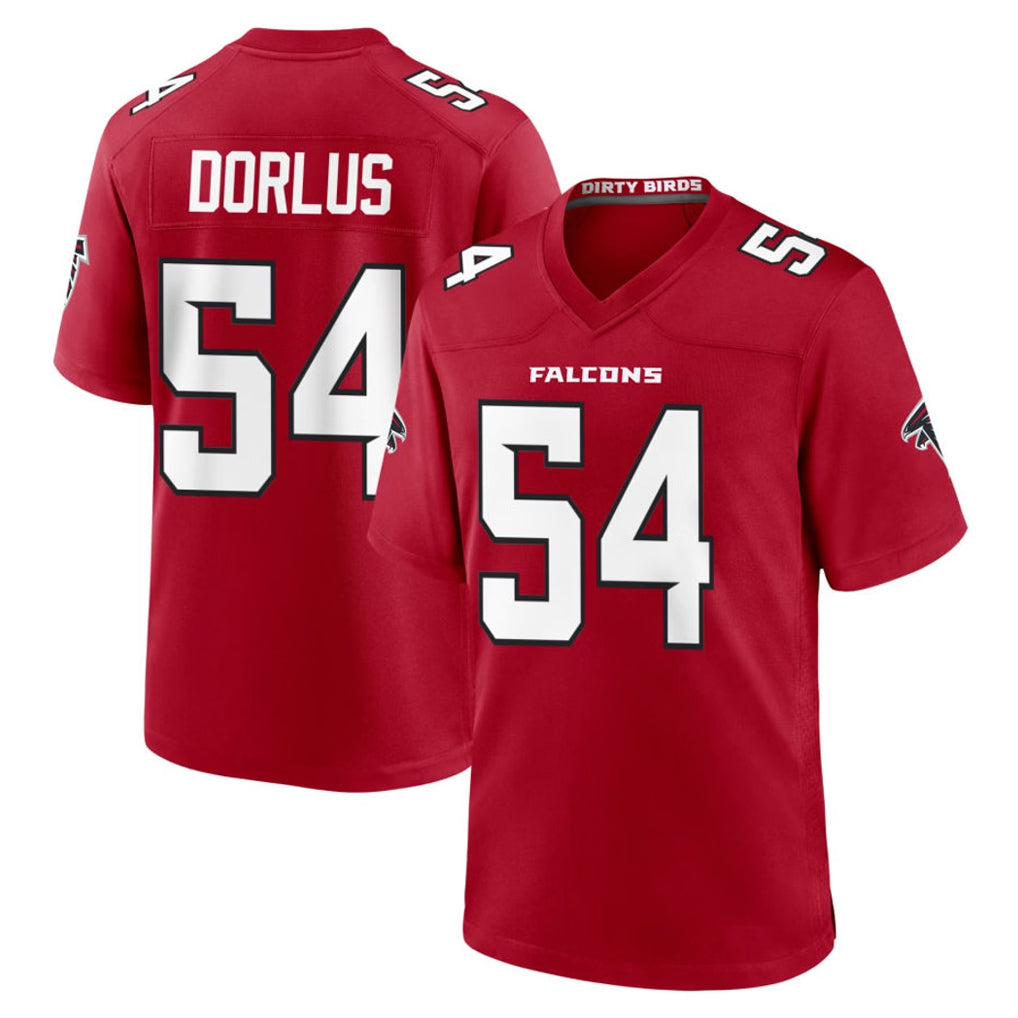 A.Falcons #54 Brandon Dorlus Player Red Team Color Home Game Edoa Stitched Jerseys