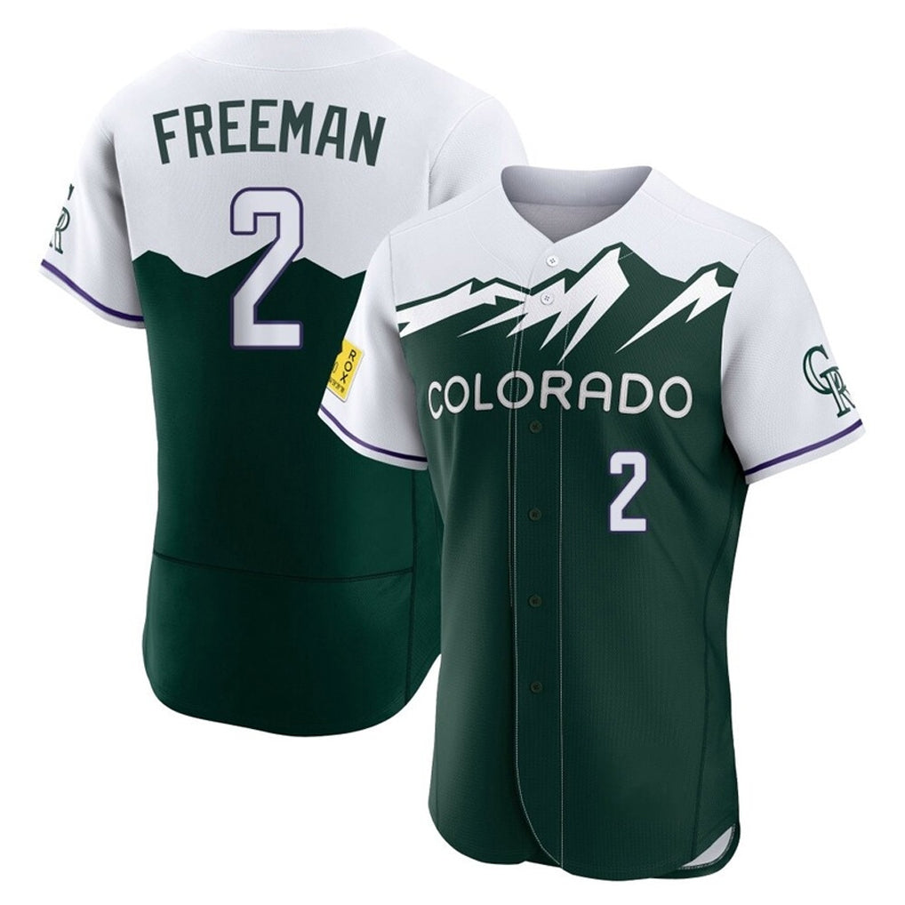 C.Rockies #2 Tyler Freeman Player Green City Connect Limited Elite Home Edoa Stitched Jerseys