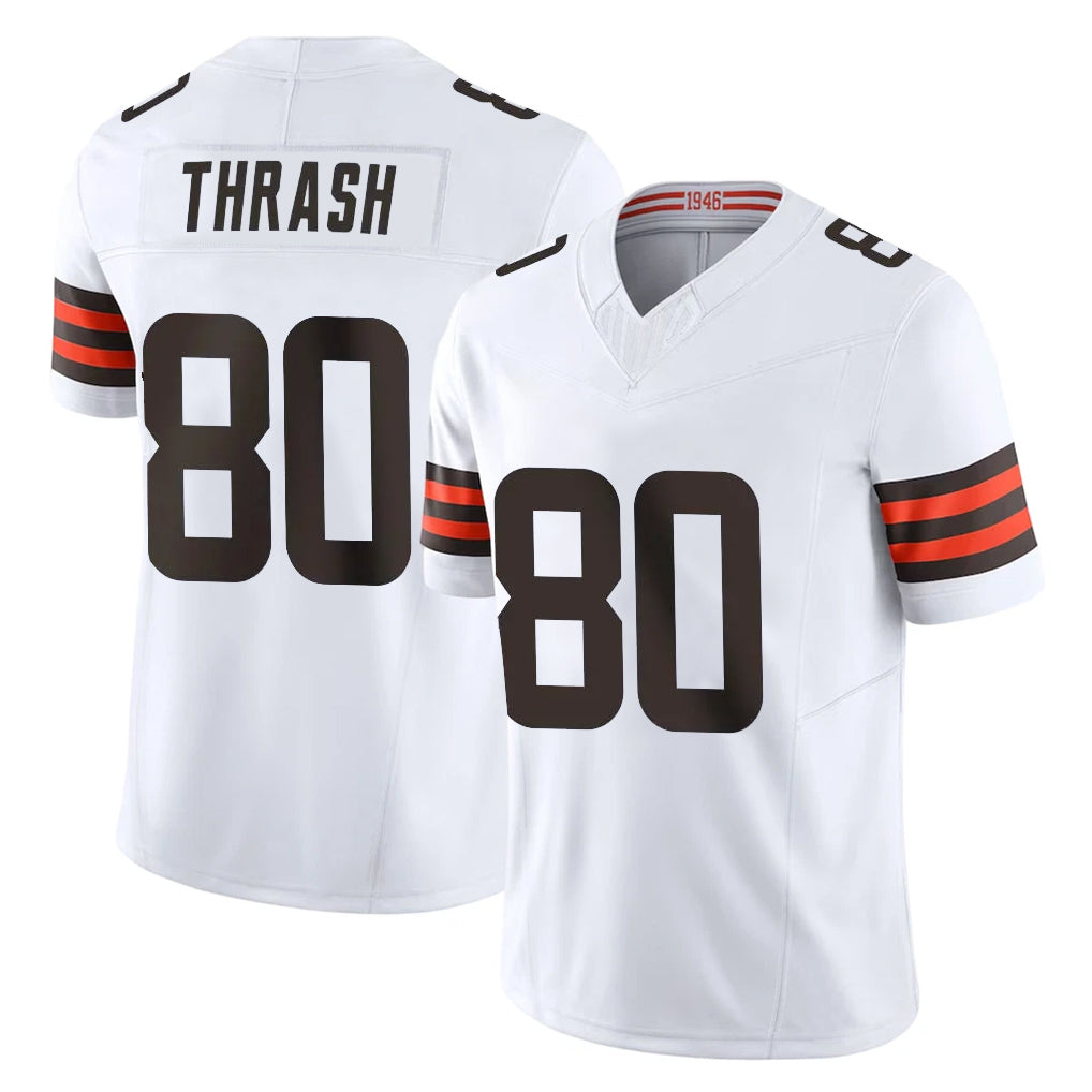 C.Browns #80 Jamari Thrash Player White Vapor F.U.S.E. Limited Home Game Edoa Stitched Jerseys