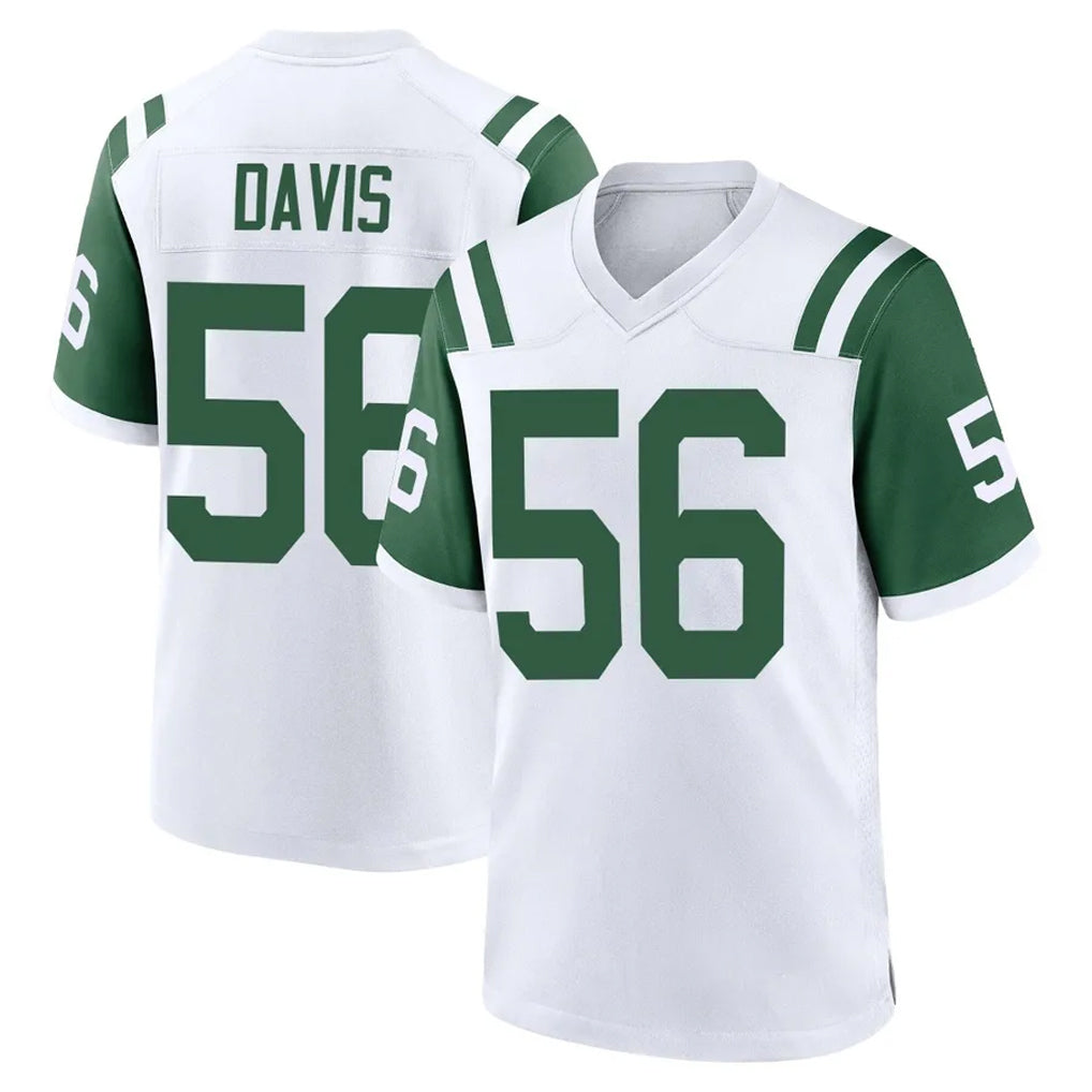 NY.Jets #56 Demario Davis Player White Classic Home Game Edoa Stitched Jerseys