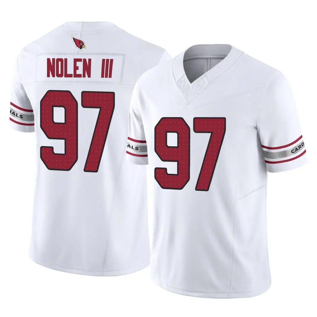 A.Cardinals #97 Walter Nolen III Player White Vapor F.U.S.E. Limited Home Game Edoa Stitched Jerseys