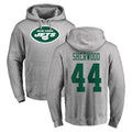 NY.Jets #44 Jamien Sherwood Player Gray LOGO Pullover Hoodies Limited Game Edoa Stitched Jerseys