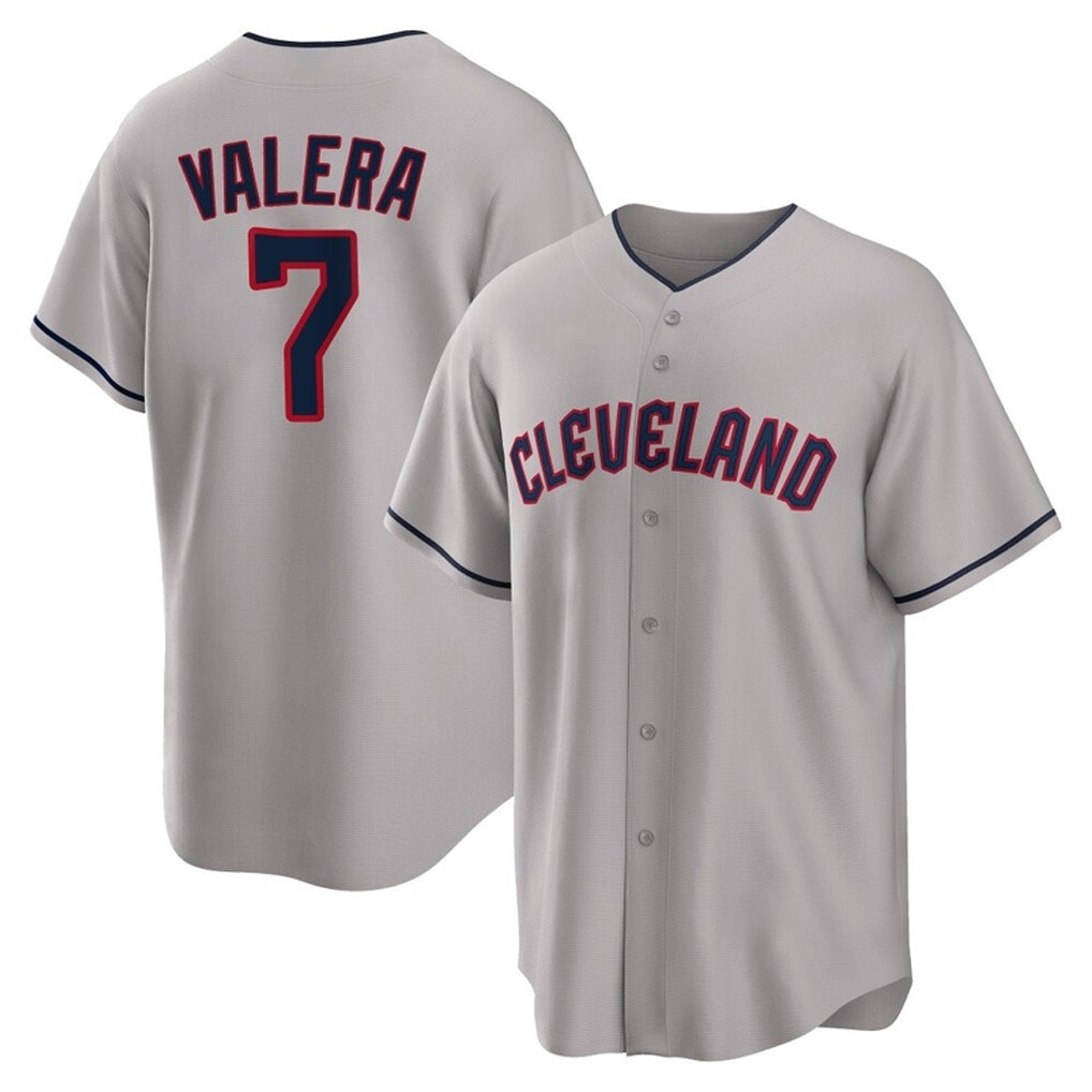 C.Guardians #7 George Valera Player Gray Game Home Edoa Stitched Jerseys