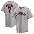 C.Guardians #7 George Valera Player Gray Game Home Edoa Stitched Jerseys