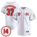 C.Reds #37 Tyler Stephenson Player White Vapor Premier Limited Home Edoa Stitched Jerseys
