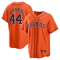 H.Astros #44 Yordan Alvarez Player Orange Home Game Edoa Stitched Jerseys