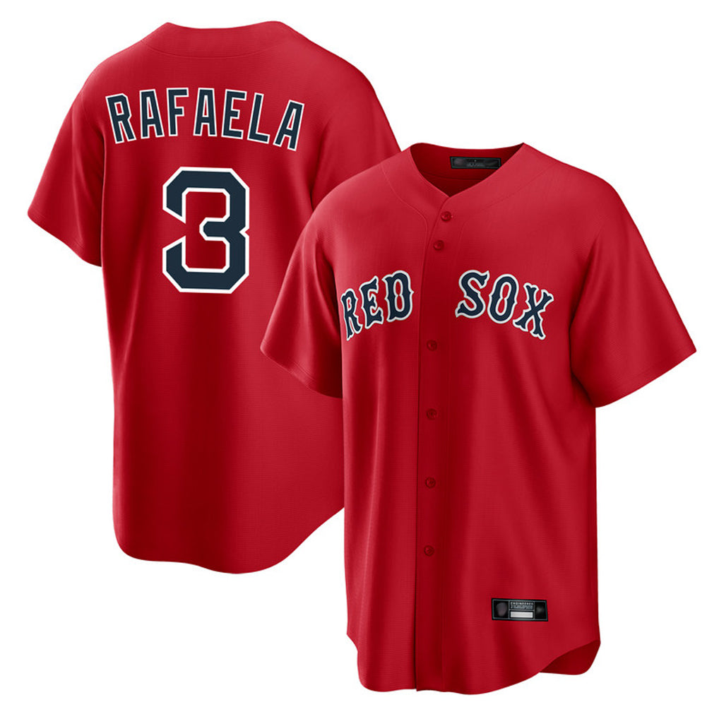 B.Red Sox #3 Ceddanne Rafaela Player Red Home Game Edoa Stitched Jerseys