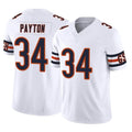 C.Bears #34 Walter Payton Player White Vapor F.U.S.E. Limited Home Game Edoa Stitched Jerseys
