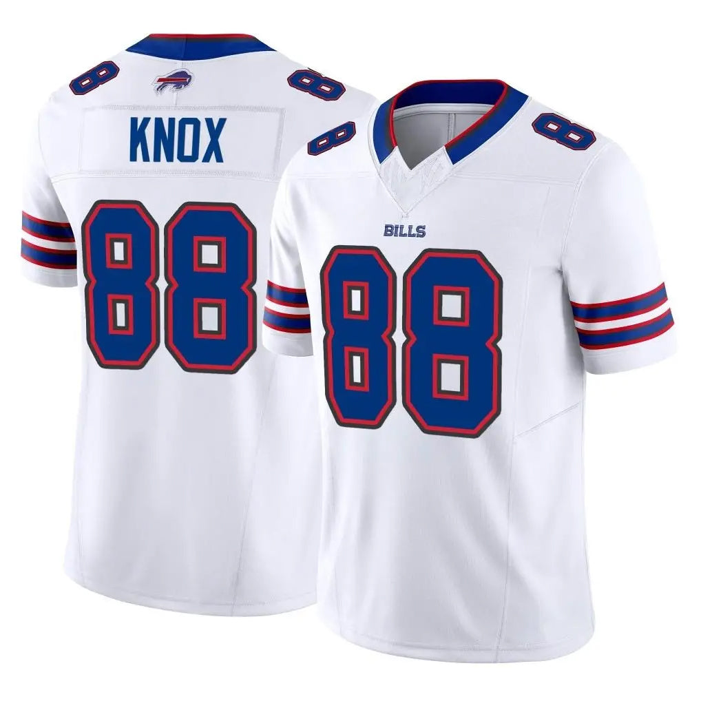 B.Bills #88 Dawson Knox Player White Vapor F.U.S.E. Limited Home Game Edoa Stitched Jerseys