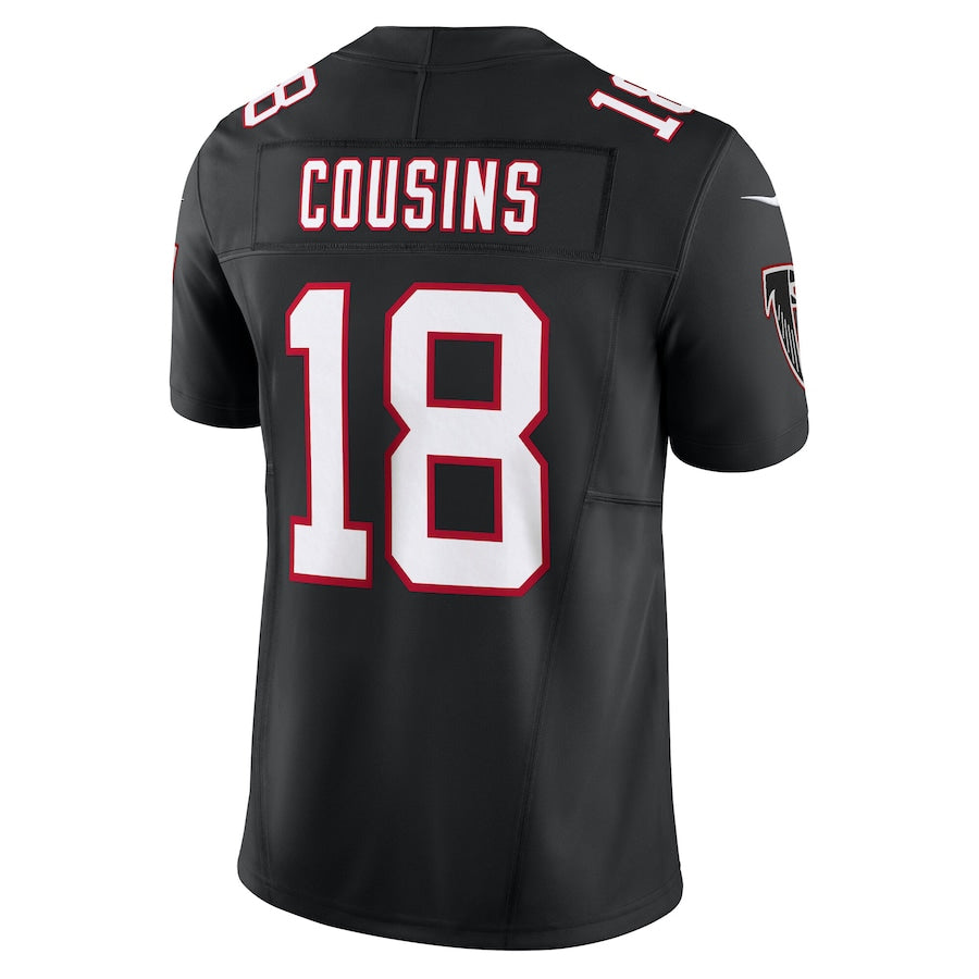 A.Falcons #18 Kirk Cousins Player Black Vapor F.U.S.E. Limited Home Game Edoa Stitched Jerseys