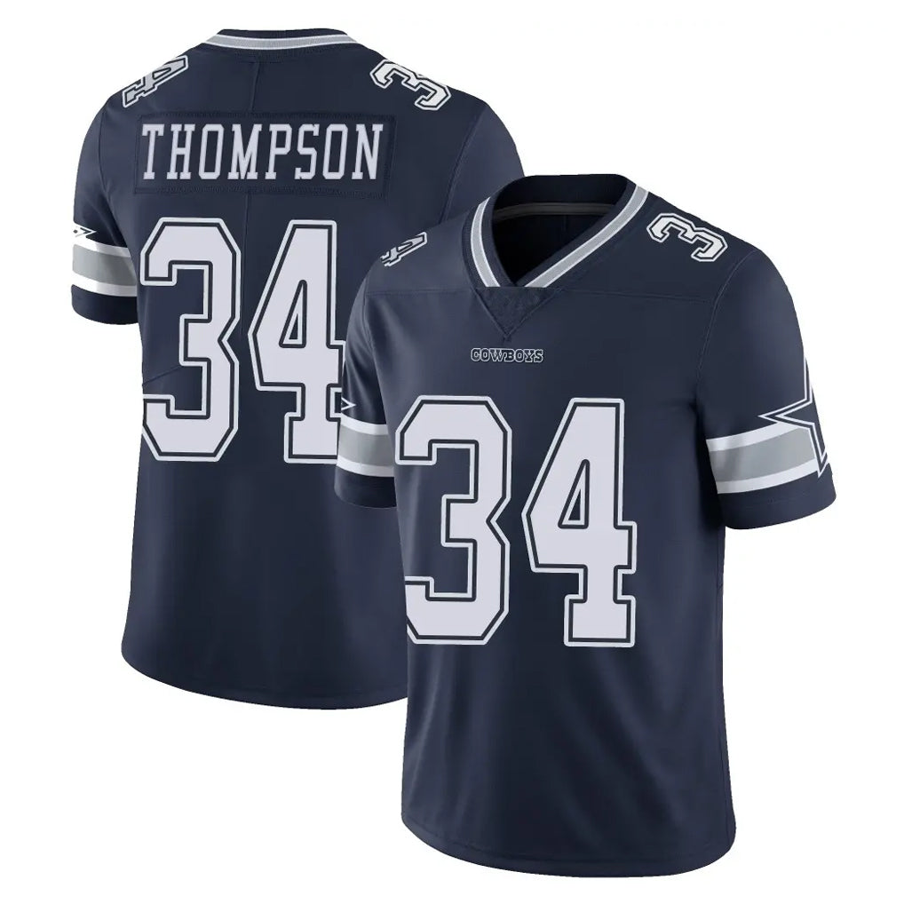 D.Cowboys #34 Jalen Thompson Player Navy Vapor Untouchable Limited Home Game Edoa Stitched Jerseys