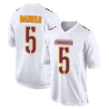 W.Commanders #5 Jayden Daniels Player White Tundra Fashion Home Game Edoa Stitched Jerseys