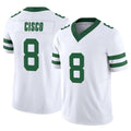 NY.Jets #8 Andre Cisco Player White Legacy Limited Vapor F.U.S.E. Home Game Edoa Stitched Jerseys