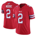 B.Bills #2 DJ Moore Player Red Vapor Untouchable Limited Edoa Stitched Jerseys