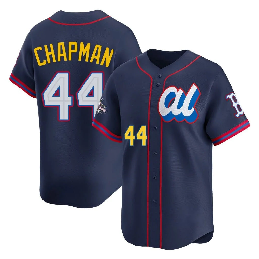 B.Red Sox #44 Aroldis Chapman Player Navy American League All-Star Edition Game Edoa Stitched Jerseys