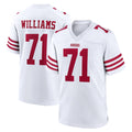 SF.49ers #71 Trent Williams Player White Game Home Edoa Stitched Jerseys