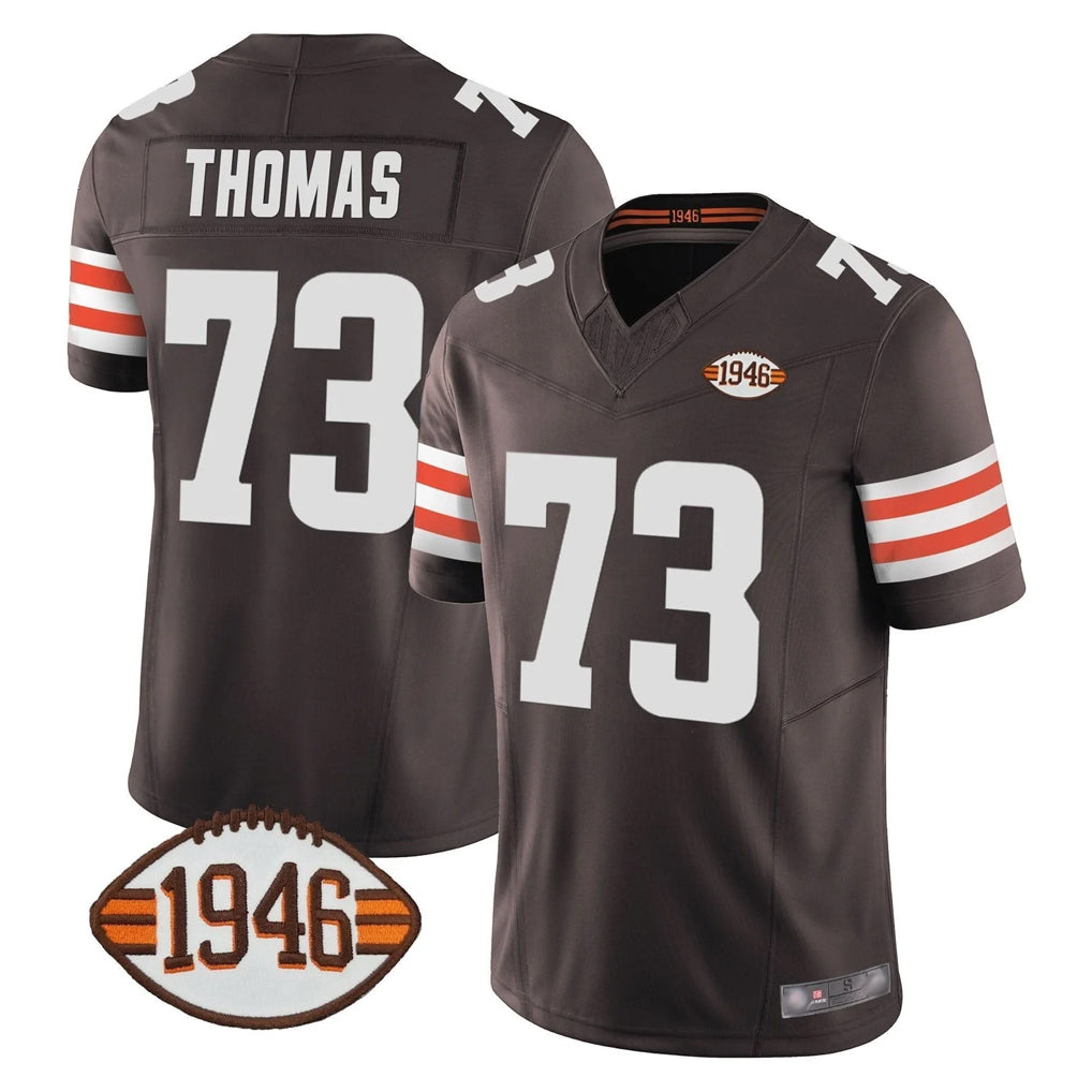 C.Browns #73 Joe Thomas Player Brown Vapor F.U.S.E. Limited Home Game Edoa Stitched Jerseys