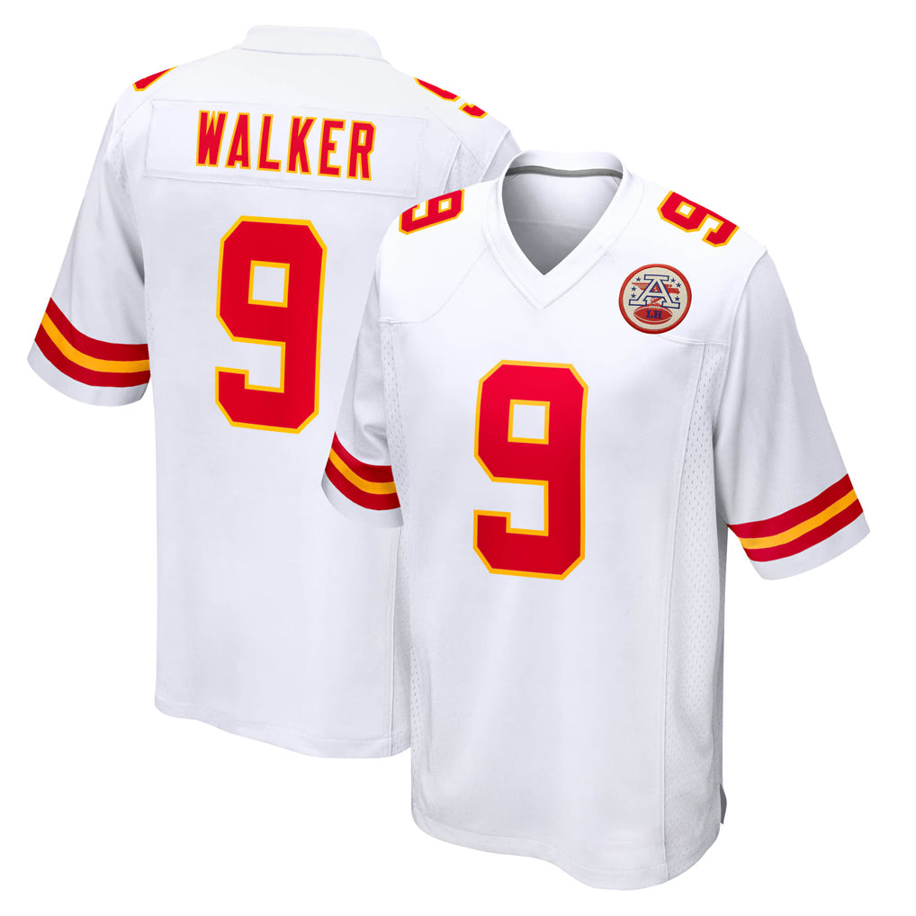KC.Chiefs #9 Kenneth Walker III Player White Home Game Edoa Stitched Jerseys