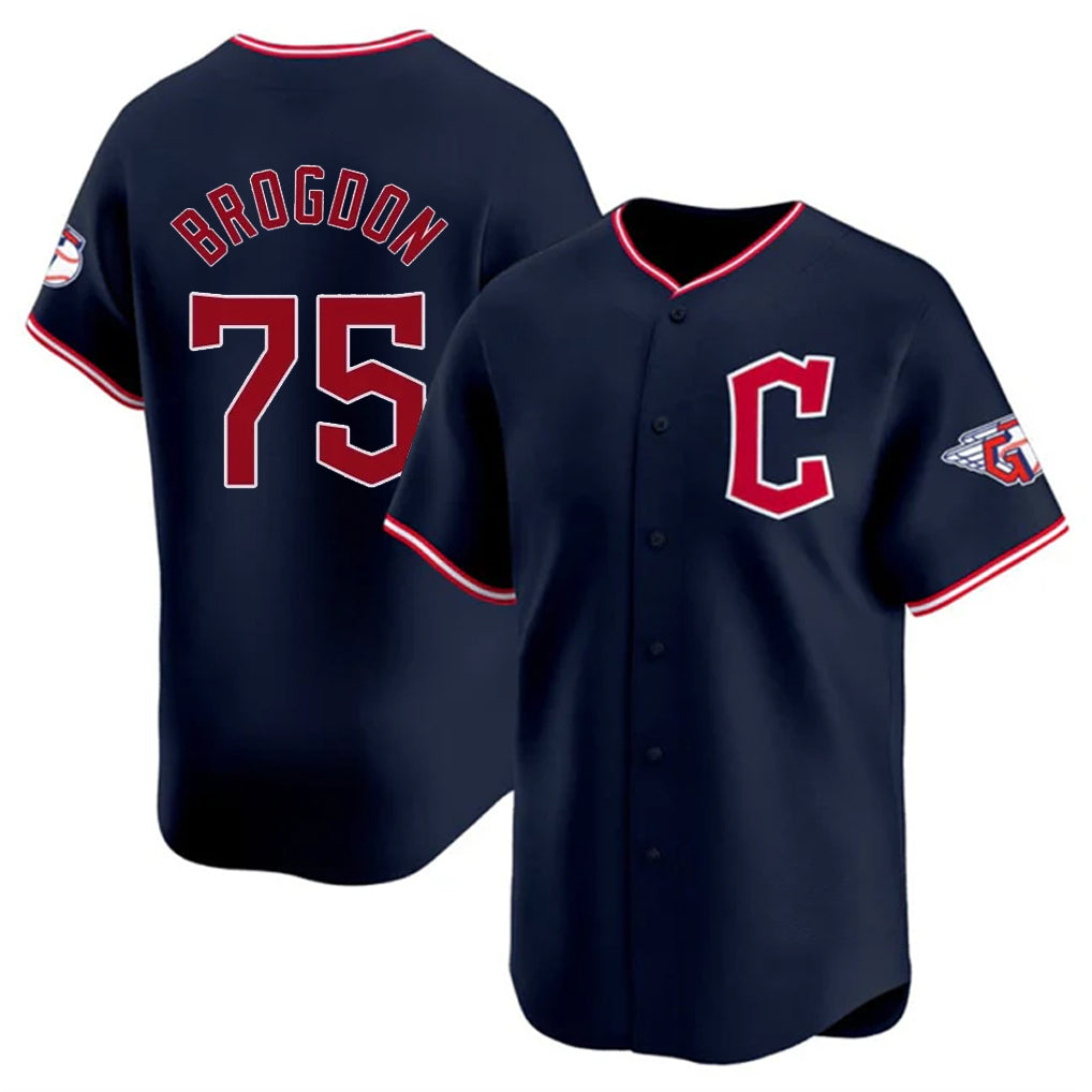 C.Guardians #75 Connor Brogdon Player Navy Limited Home Edoa Stitched Jerseys